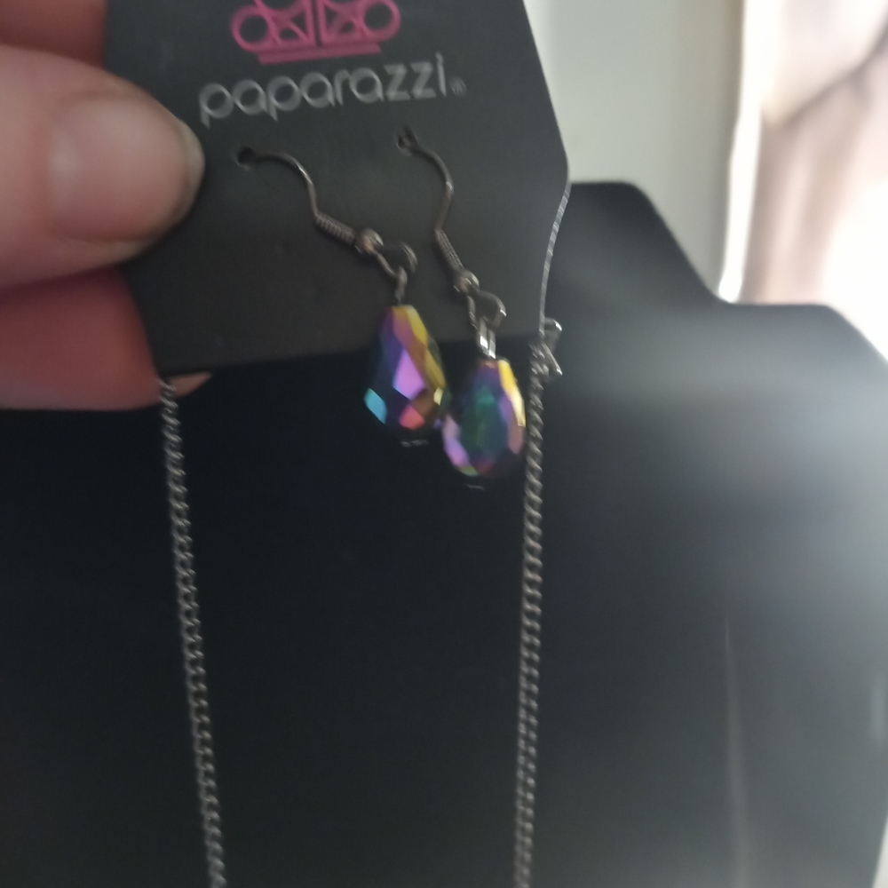 Earrings and necklace